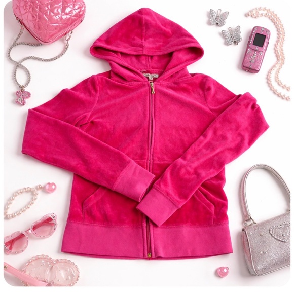 Vintage Y2K Juicy Couture Rare Women XS Pink Jacket Pants💕🎀 - Picture 5 of 5